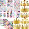46 Pcs Paper Crowns for Kids to Decorate Birthday Party Hats Gold